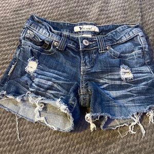 Ripped jeans shorts
